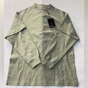 Mavi Men's Long Sleeve Textured Crewneck Shirt - Sage Green